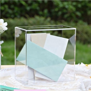 Scatola in Acrilico Trasparente Spessa Fai-da-Te per Matrimoni, Grande Senza Stampa per Decorazioni, Salvadanaio, Urna Elettorale, Festa di Laurea - Product Image 5