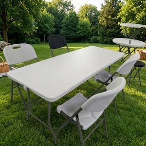 <span class=keywords><strong>Tavoli</strong></span> e <span class=keywords><strong>Sedie</strong></span> Pieghevoli <span class=keywords><strong>da</strong></span> <span class=keywords><strong>Esterno</strong></span> di Alta Qualità a Montaggio Rapido <span class=keywords><strong>da</strong></span> 2,4 m per Feste in Giardino e Uso Alberghiero, Realizzati con Tecnologia Blow Molding per Eventi - Product Image 2