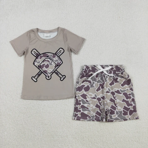 Conjuntos de Ropa de Verano para Bebés y Niños Pequeños, 2 Piezas, de 0 a 16 Años, Camiseta de Manga Corta con Estampado de Camuflaje y Pantalones Cortos con Cintura Elástica - Product Image 5