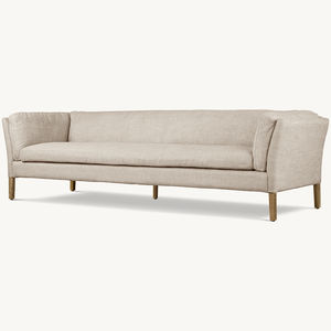 आधुनिक न्यूनतम डिजाइन इनडोर फर्नीचर नरम कपड़े असबाब ओक लेग बेंच और कपड़े सोफा - Product Image 2