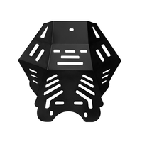Protection de moteur pour moto Cross Cub 110 en acier inoxydable, modèle 3D, plaque noire à fentes, anti-boue