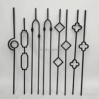 Balustres d'escalier en fer forgé de haute qualité, carrés creux de 1/2 po, 44 po, motif losange