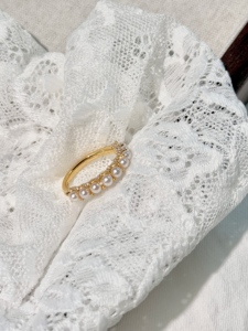 UM Jewelry <b>925</b> Sliver Wholesale Natural Freshwater Pearl and White Zircon Fashionable Versatile <b>Ring</b> For Unisex Daily Gift - Product Image 5
