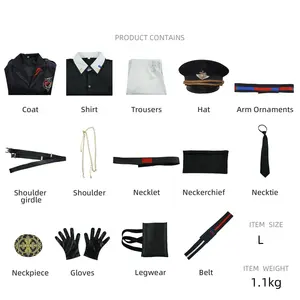 Disfraz de <span class=keywords><strong>Cosplay</strong></span> de Príncipe para Hombre, Uniforme de Juego de Amor, con Sombrero, Conjunto de Disfraz de Halloween, Poliéster - Product Image 3