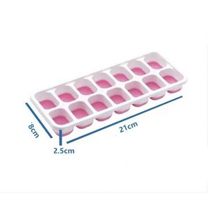 BPA Free Food Safe 14-Count Stackable <b>Silicone</b> Ice Cube Trays Spill-Resistant Removable Lids Easy-Release Ice Cream <b>Tool</b> - Product Image 2