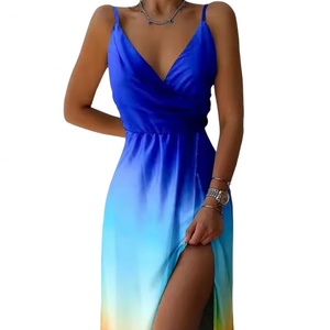 Nouvelle Robe Longue Décontractée et Élégante en Mousseline pour Femme avec Taille Naturelle, Imprimé Numérique et Tissu Tissé – Collection Été - Product Image 6
