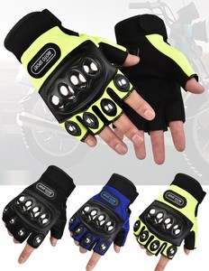 Gants <span class=keywords><strong>de</strong></span> moto demi-doigts en PE et caoutchouc pour le printemps et l'été, unisexes, avec fermeture à enfiler, pour la conduite tout-terrain et la course - Product Image 6