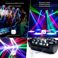 Projecteur laser 8x3W Spider pour scène, DJ, huit yeux RGB, activé par la voix, pour éclairage d'hôtel, contrôle DMX512