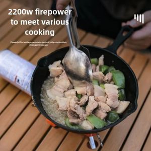 Portable Ultra-Light Stainless Steel Gas Cooktop Mini Square Butane-Fueled for Outdoor Activities-for <b>Camping</b> <b>Hiking</b> Travel - Product Image 2