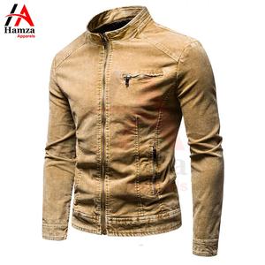 Veste en jean unisexe en coton lavé de haute qualité 340g col rabattu hiver à manches longues personnalisable imperméable - Product Image 3