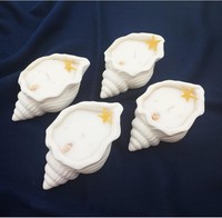 Bougie artisanale en cire de soja aromatique à la lavande et à la vanille, en forme de coquillages, pour la décoration de mariage, la décoration de la maison, les cadeaux de fête prénatale ou Noël