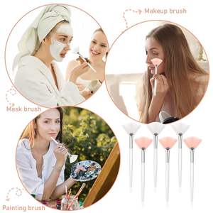 Pinceaux éventail de haute qualité, applicateur de masque facial pour esthéticienne, pinceau fin et doux pour masque en crème, peeling, <span class=keywords><strong>maquillage</strong></span> - Product Image 6