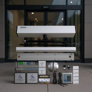 Abridor de puerta automático Vevor con capacidad de 220 libras, motor AC, operador de puerta batiente con 2 controles remotos y 2 botones de salida para edificios de oficinas - Product Image 2
