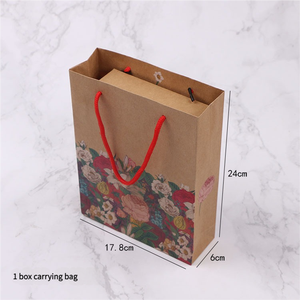 Confezionamento di biscotti in carta Kraft degradabile con coperchio ribaltabile 50/80g di Mooncake quadrato scatola regalo per pasticceria occidentale - Product Image 4