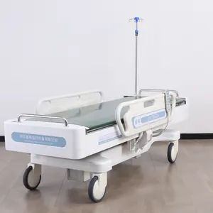 Cama de transferencia de hospital ajustable en altura Camilla cama de transferencia vehículo Primeros Auxilios UCI cama de hospital eléctrica transporte de pacientes
