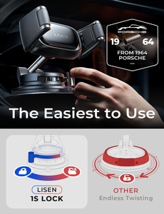 Support de téléphone LISEN populaire, réglable à 360°, avec verrouillage automatique et ventouse puissante pour tableau de bord de SUV et camionnette - Product Image 2
