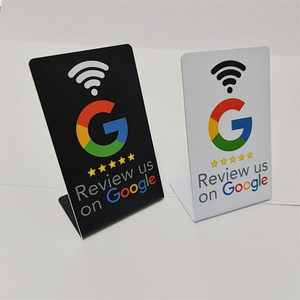 Nhựa bền moq 100 <span class=keywords><strong>Google</strong></span> xem xét NFC đứng thẻ <span class=keywords><strong>QR</strong></span> mã NFC không tiếp xúc - Product Image 3