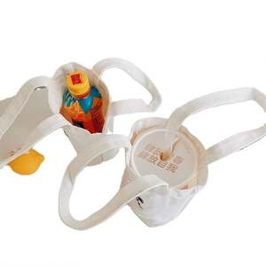 Ensemble de gobelets à boisson miniatures écologiques et mignons personnalisés, ensemble de gobelets en toile pour thé au lait faits à la main, sac pour gobelet à thé - Product Image 1