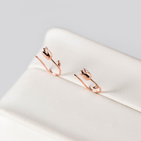 S925 argent pur Hong Kong Style rétro brillant tulipe fleur crochet d'oreille avec boucles d'oreilles tempérament doux