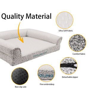 ODM wasserdicht Luxus wasch bar wasserdicht benutzer definierte ortho pä dische niedliche Mikro faser quadratische Haustier Katze Haustiere Matte Hund Puzzle Betten für Hunde - Product Image 4
