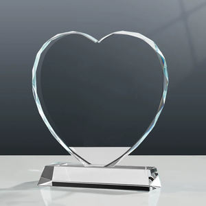 Marco de Fotos de Cristal en Forma de Corazón, Económico y Popular, Grabado en Cristal, Impresión UV, Placa de Cristal Personalizada con Forma de Corazón, Regalos para el Día del Padre - Product Image 4