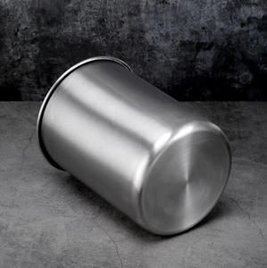 Récipient de stockage de café de qualité supérieure, 2,5 litres, hermétique, qualité alimentaire, seau à glace droit, design classique, acier inoxydable 304 - Product Image 1