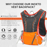 Sac à dos d'hydratation Camel de 12 L avec logo LED, en polyester, fermeture éclair étanche pour les voyages en plein air