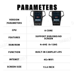 Autoradio 13,6 pouces pour Jeep Grand Cherokee 2014-2020, écran vertical, Carplay, GPS, navigation, lecteur multimédia - Product Image 6