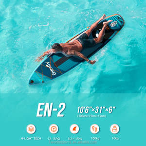 Tabla de Paddle Surf Inflable Favorita, Cómoda y Segura, con Anillo en <span class=keywords><strong>D</strong></span> de Acero Inoxidable, Portátil, 12-15 PSI - Product Image 2