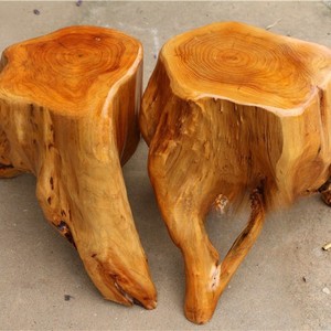 Tabouret de sculpture de <span class=keywords><strong>racine</strong></span> naturelle en bois de <span class=keywords><strong>sapin</strong></span> massif élégant support d'arbre d'ornement de souche en bois pour Tables à manger meubles de maison - Product Image 2