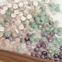Breloque en forme d'animal mignon et de lune, double face, 8 mm, avec motif estampé en émail doré, en coquillage d'eau douce, quartz rose, améthyste, cristal naturel et pierre de jade
