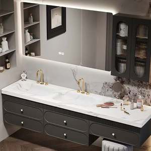 Mueble de Baño Esquinero Individual de Estilo Minimalista Moderno con Espejo Inteligente - Product Image 1