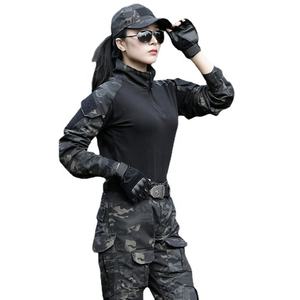 사막 디지털 개구리 야외 스포츠 의류 전투 전술 니트 탑 전술 남성 셔츠 - Product Image 2