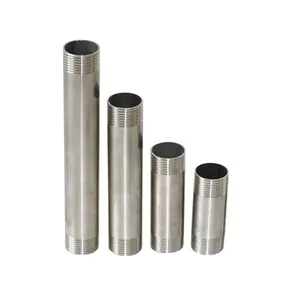 Stainless Steel 1 "Double Male Thread Connector Pipe Length 8/10/15/20センチメートルGarden Water Connector Shower Rod Extension Tube Joint