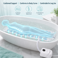 Tapis de Bain Massant Doux et Luxueux à Bulles, Surface en PVC Flexible Premium Respectueuse de la Peau, Contrôle Sans Fil à 6 Vitesses Réglables, Utilisation dans la Baignoire