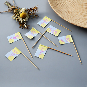 ธง<span class=keywords><strong>ไม้</strong></span>เสียบอาหารแบบใช้แล้วทิ้ง พิมพ์ลายตามสั่ง เป็นมิตรกับสิ่งแวดล้อม สำหรับตกแต่งร้านอาหาร และไม้จิ้ม<span class=keywords><strong>ผล</strong></span><span class=keywords><strong>ไม้</strong></span>ค็อกเทล - Product Image 3