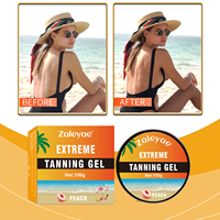 Gel Percepat Penyamakan Kulit Buah Zaleyae, Pencokelat Kulit Alami, Bronzer Tubuh untuk Kulit Bercahaya Sehat, Pelembap untuk Berjemur Tanpa Sinar Matahari, Gel Penyamakan Kulit Tanpa Sinar Matahari