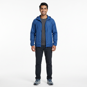 Durable Material Solid Color Men Windbreaker Jacket Custom Made Premium Quality Contrasting Colors Breathable Jacket For Men - Product Image 1