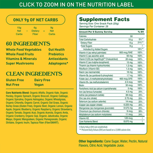 Factory Direct Superfood Greens Gummies Supplément <span class=keywords><strong>alimentaire</strong></span> de 28 jours pour l'énergie <span class=keywords><strong>intestinale</strong></span> et la santé immunitaire multidimensionnelle Complément <span class=keywords><strong>alimentaire</strong></span> - Product Image 5
