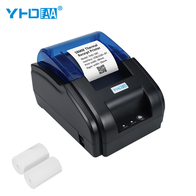 YHD-58C Inkless Thermal Ticket Printer 58mm Portable Mini Pos Thermal Receipt Printer Machine