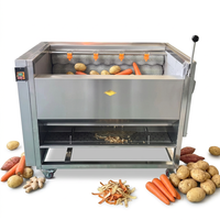 Automatische hoog-efficiënte aardappel schilmachine industriële commerciële was- en schilmachine voor groenten en wortelen
