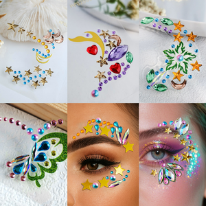สติ๊กเกอร์ติดตา แต่งหน้า <span class=keywords><strong>ลาย</strong></span>เพชร รูปพระจันทร์ ดาว ผีเสื้อ 3 มิติ ประดับเพชร สำหรับงานปาร์ตี้ งานแสดงบนเวที สติ๊กเกอร์<span class=keywords><strong>ลาย</strong></span><span class=keywords><strong>สัก</strong></span> - Product Image 5