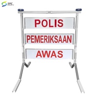 Temporaire Portable Installation Rapide Pliable En Aluminium Polis Inspection Checkpoint Traffic Control Road Block Sign avec Sac De Transport