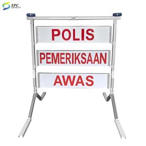 علامة مؤقتة محمولة سريعة الإعداد قابلة للطي من الألومنيوم ، علامة حاجز مراقبة حركة المرور ، علامة كتلة الطريق مع شمع - Product Image 2