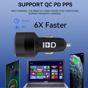 Bộ Chuyển Đổi Đa Năng Cổng Pd Qc PPS Sạc Nhanh 2 Cổng <span class=keywords><strong>Usb</strong></span> Usbc Usba Điện Thoại Di Động 3 Cổng Type C 30W 66 Watt 65W Sạc Xe Hơi - Product Image 4