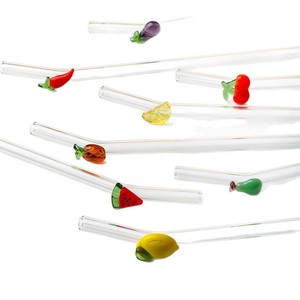 Accesorios de Pajitas de Vidrio Reutilizables, Ecológicas y de la Serie Otoño para Bebidas en Vasos de Bar, Empaquetado al por Mayor - Product Image 5