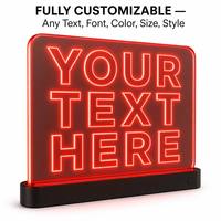 Letrero LED de Neón Personalizado en Oferta, Letrero Iluminado con Retroiluminación Acrílica 3D para Tienda, Escaparate, Negocio Minorista, Evento Promocional