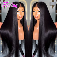Produk Grosir Alibaba, Wig Rambut Manusia Panjang Lurus Vietnam 100% Rambut Mentah Tanpa Lem, Wig Rambut Manusia untuk Wanita Kulit Hitam