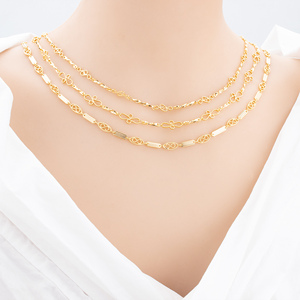 <span class=keywords><strong>C418</strong></span> chaîne en gros, plaqué or 18 carats rhodié, cuivre, fait à la main, sans nickel, résultats de fabrication de bijoux, collier de bracelet à bricoler soi-même, 1 m/lot - Product Image 3