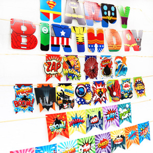Pancarta de Fiesta de Cumpleaños con Temática de Superhéroes, Fotografía de Telaraña, Edificios de Ciudad Nocturna, Pancarta de Superhéroe para Bebé - Product Image 2